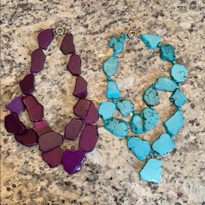 Stone statement necklace bundle